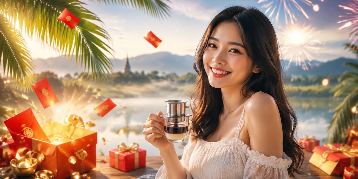 Người dùng Đà Lạt nhận thưởng và xem kết quả thể thao qua điện thoại tại không gian cà phê